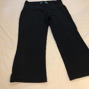 EUC Zen Chi Cropped Leggings Womens M Activewear Black Yoga B75